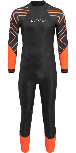 2026 Orca Mens Zeal Hi-Vis Back Zip Open Water Swim Wetsuit NN2Z - Black